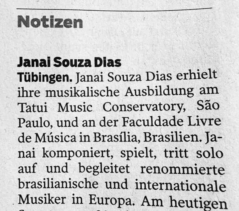 Janai Dias — Brazilian live music – Impression 1