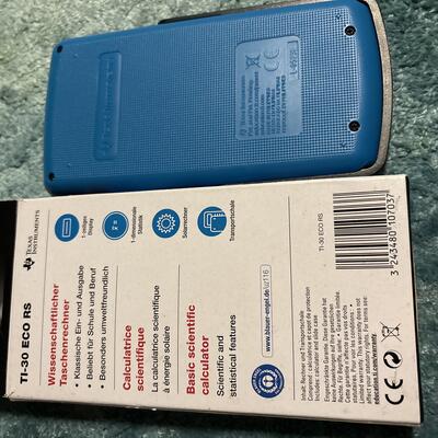 Rückseite Taschenrechner